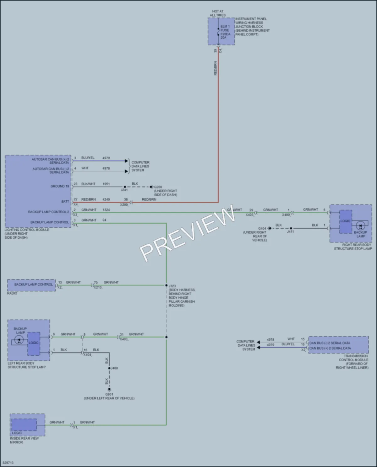 2023 Chevrolet CorvetteZ06 Exterior Lights wiring diagram preview