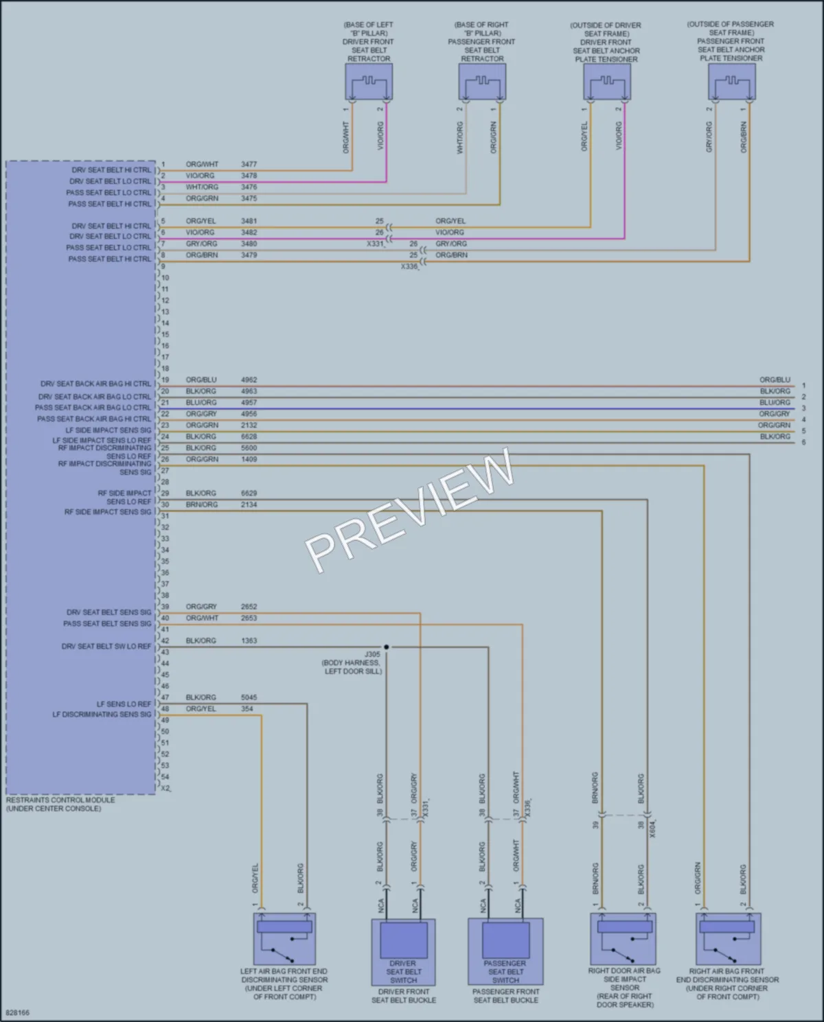 2023 Chevrolet CorvetteZ06 Supplemental Restraints wiring diagram preview