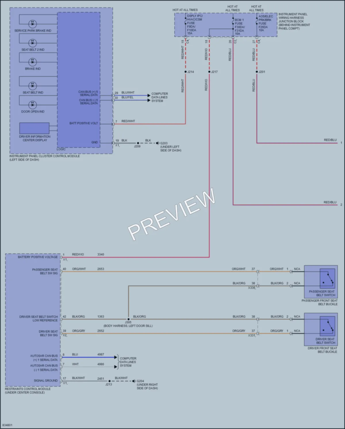2023 Chevrolet CorvetteZ06 Warning Systems wiring diagram preview