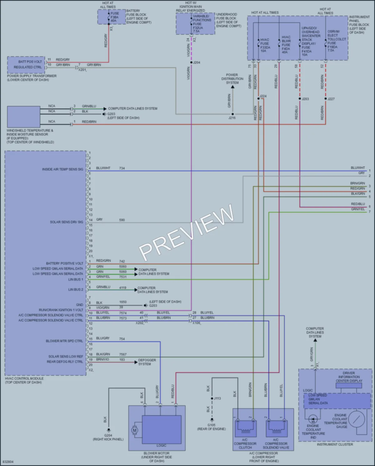 2023 Chevrolet Equinox Air Conditioning wiring diagram preview