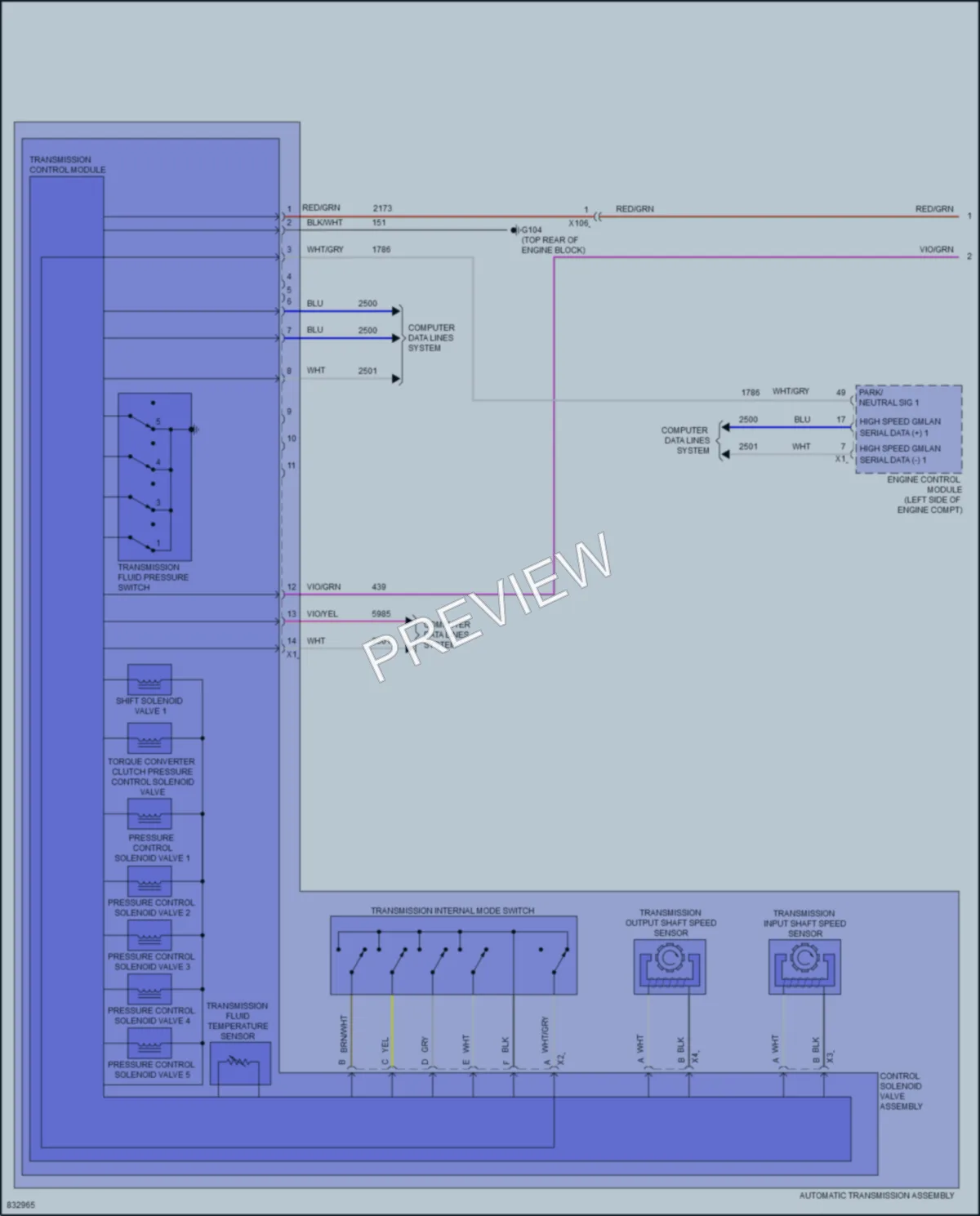 2023 Chevrolet Equinox Transmission wiring diagram preview