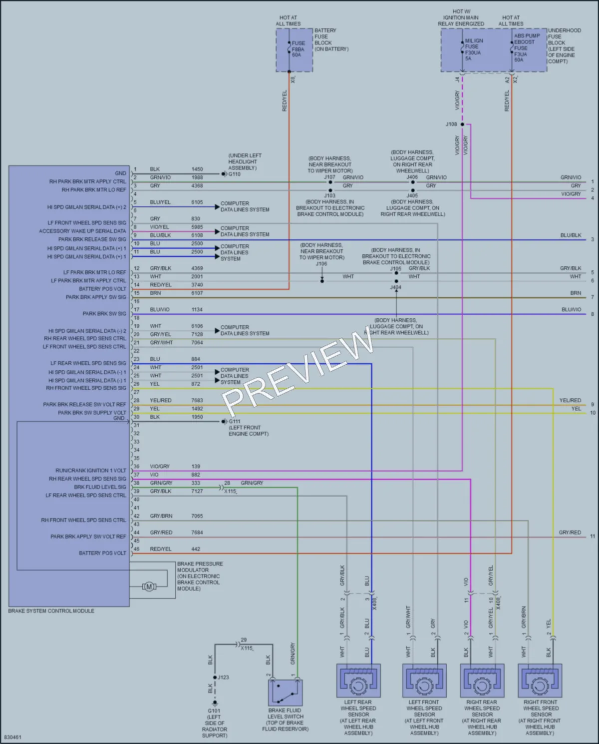 2023 Chevrolet Malibu Anti Lock Brakes wiring diagram preview