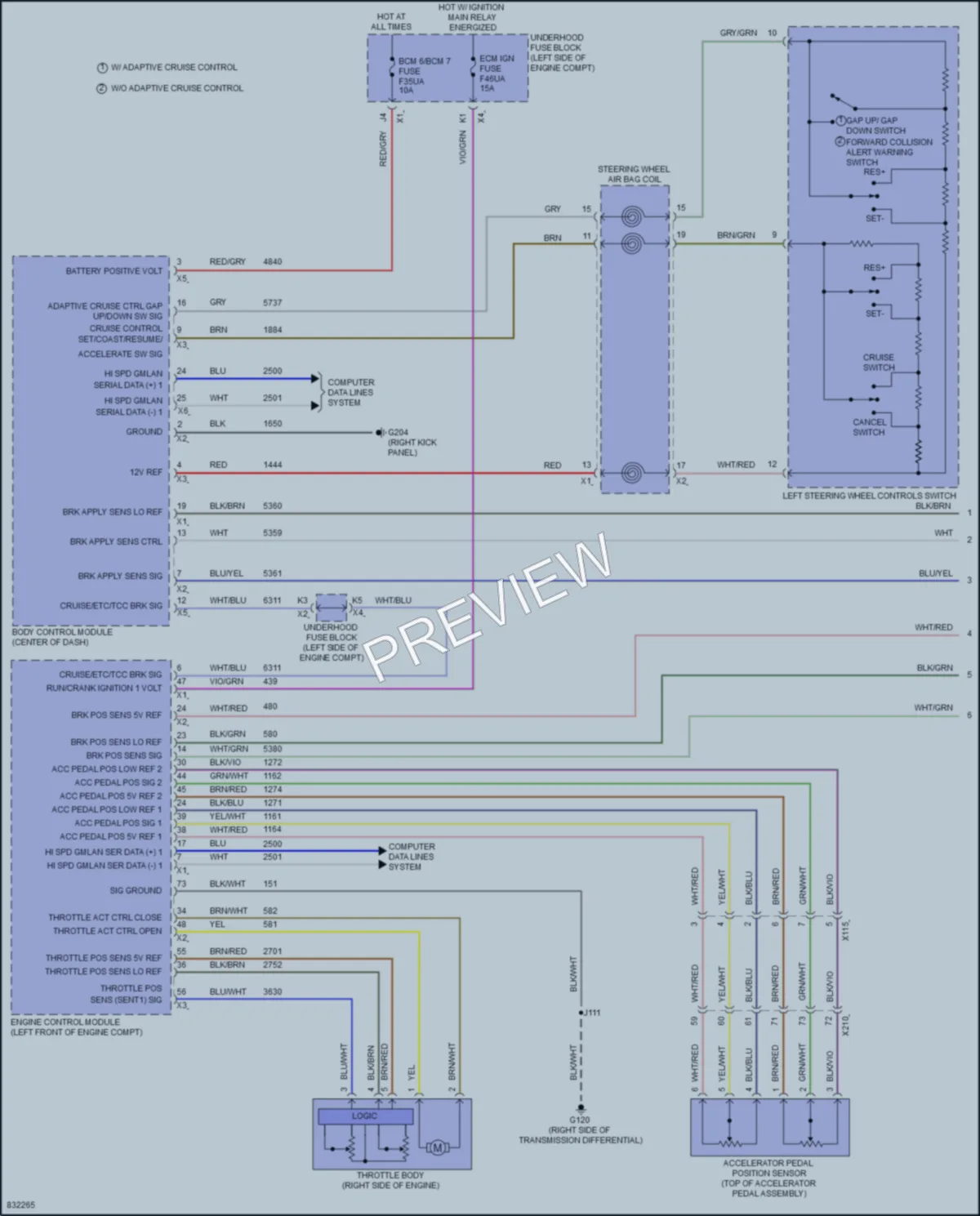2023 Chevrolet Malibu Cruise Control wiring diagram preview