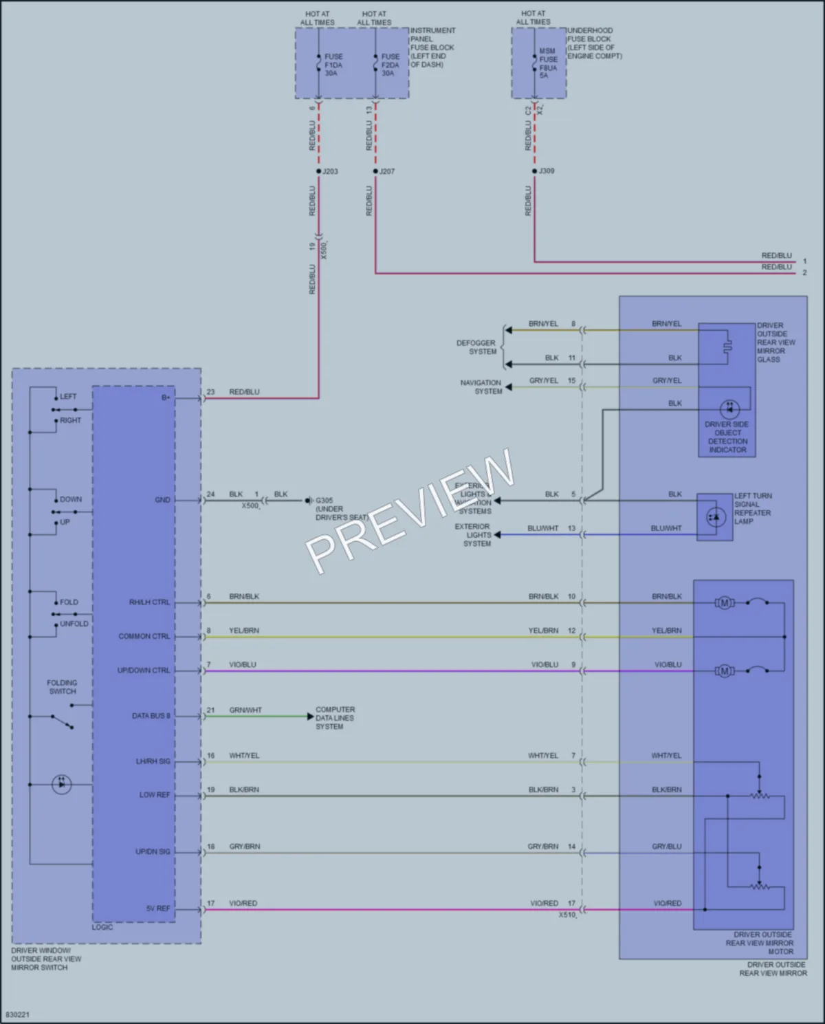 2023 Chevrolet Malibu Memory Systems wiring diagram preview