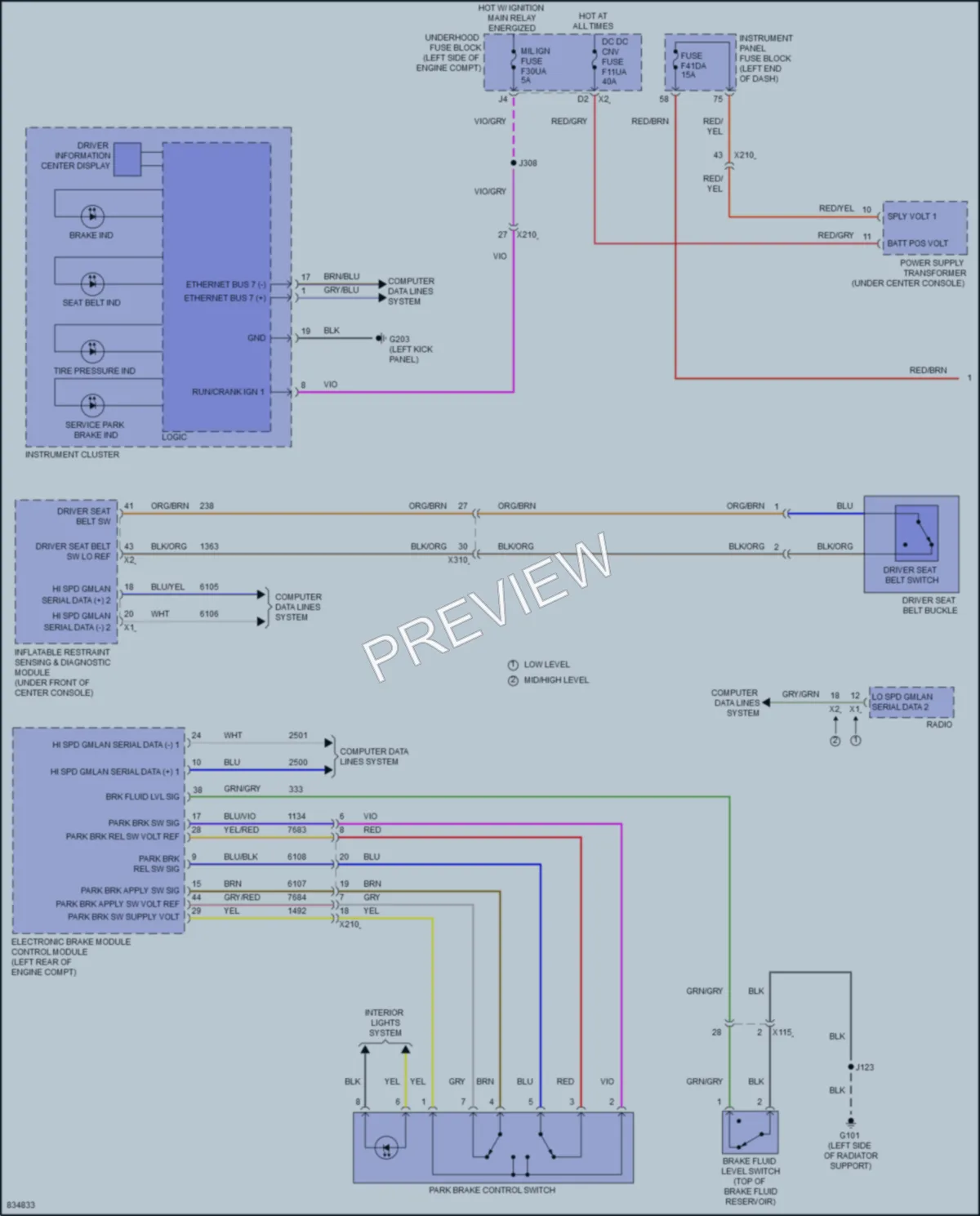 2023 Chevrolet Malibu Warning Systems wiring diagram preview