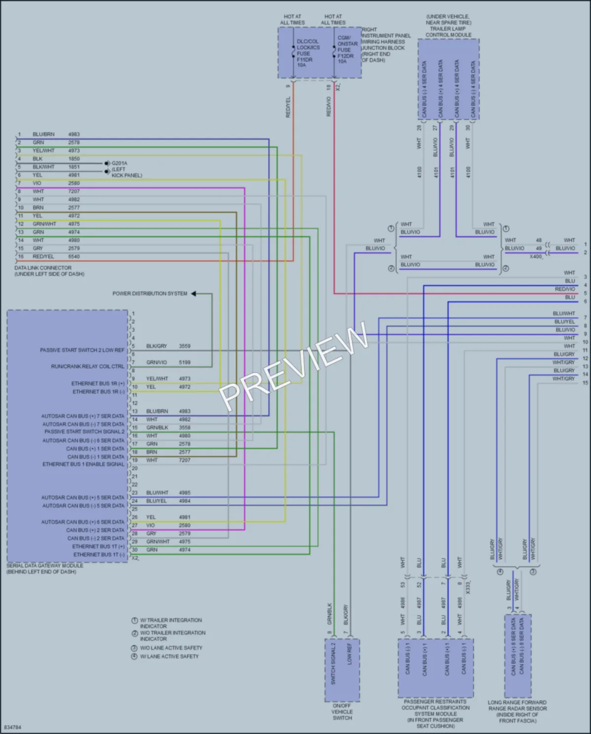 2023 Chevrolet Tahoe Computer Data Lines wiring diagram preview