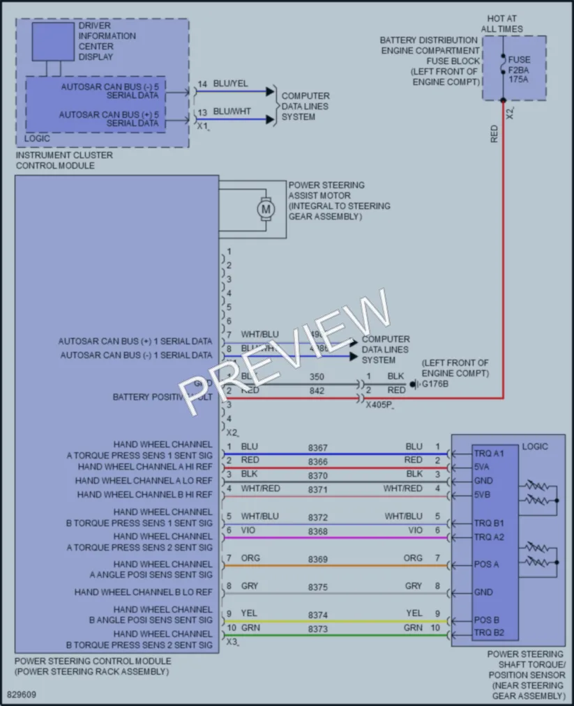 2023 Chevrolet Tahoe Electronic Power Steering wiring diagram preview