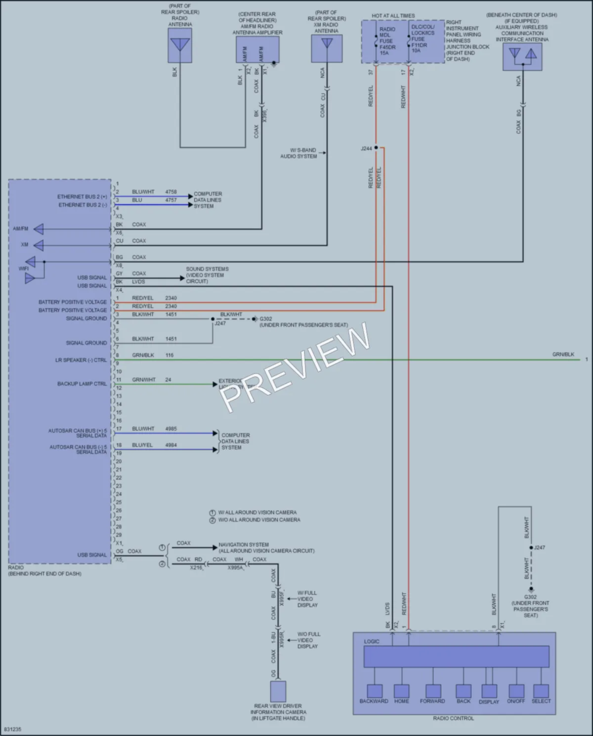 2023 Chevrolet Tahoe Radio wiring diagram preview