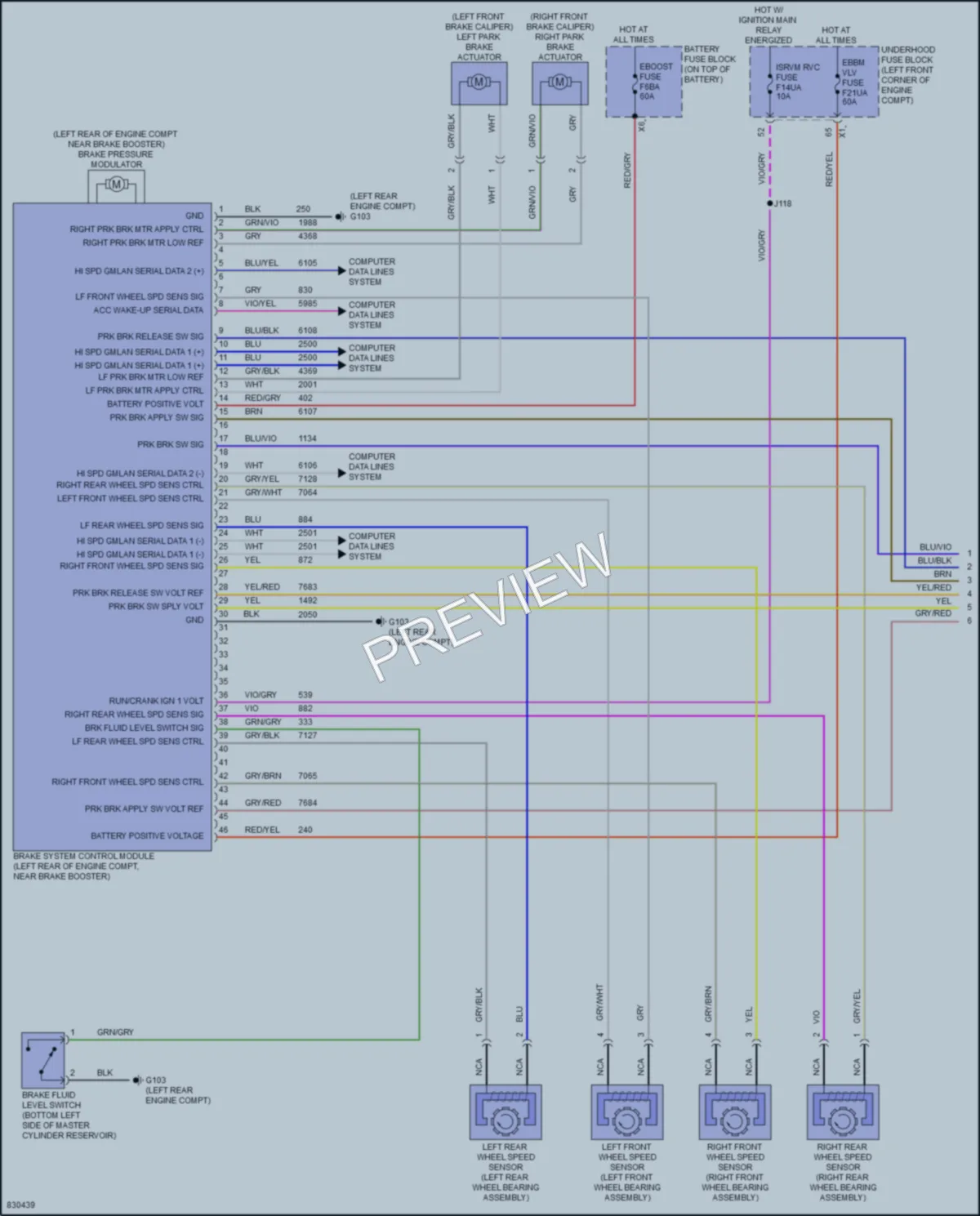 2023 Chevrolet TrailBlazer Anti Lock Brakes wiring diagram preview