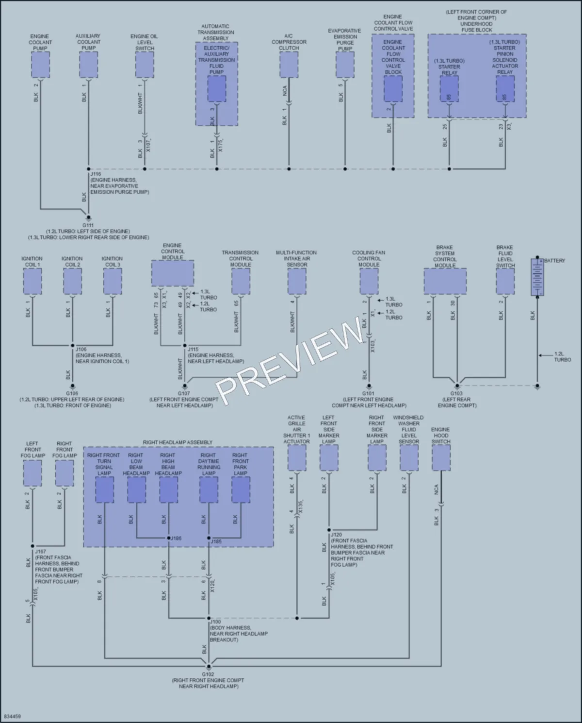 2023 Chevrolet TrailBlazer Ground Distribution wiring diagram preview