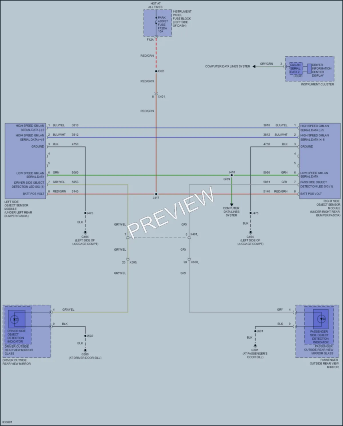2023 Chevrolet TrailBlazer Navigation wiring diagram preview