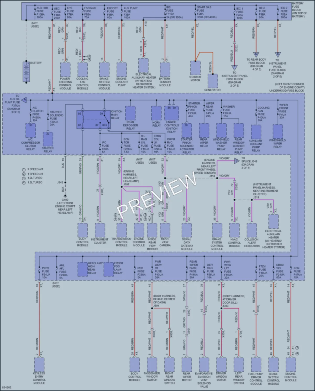 2023 Chevrolet TrailBlazer Power Distribution wiring diagram preview