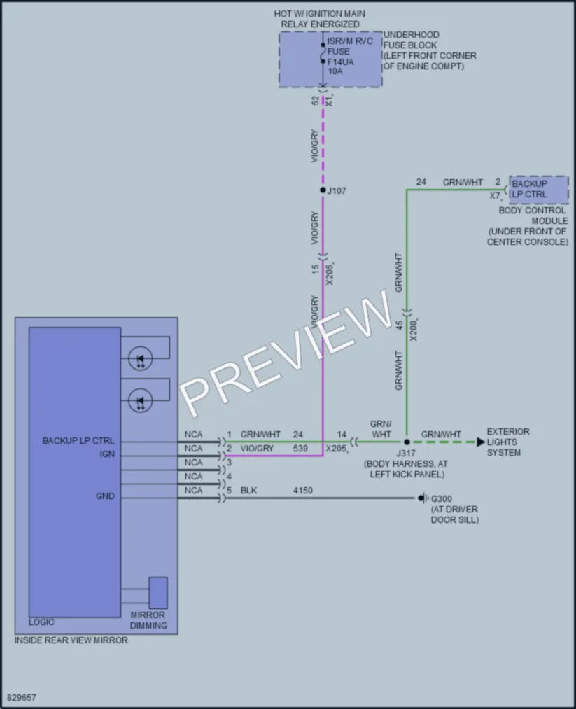 2023 Chevrolet TrailBlazer Power Mirrors wiring diagram preview