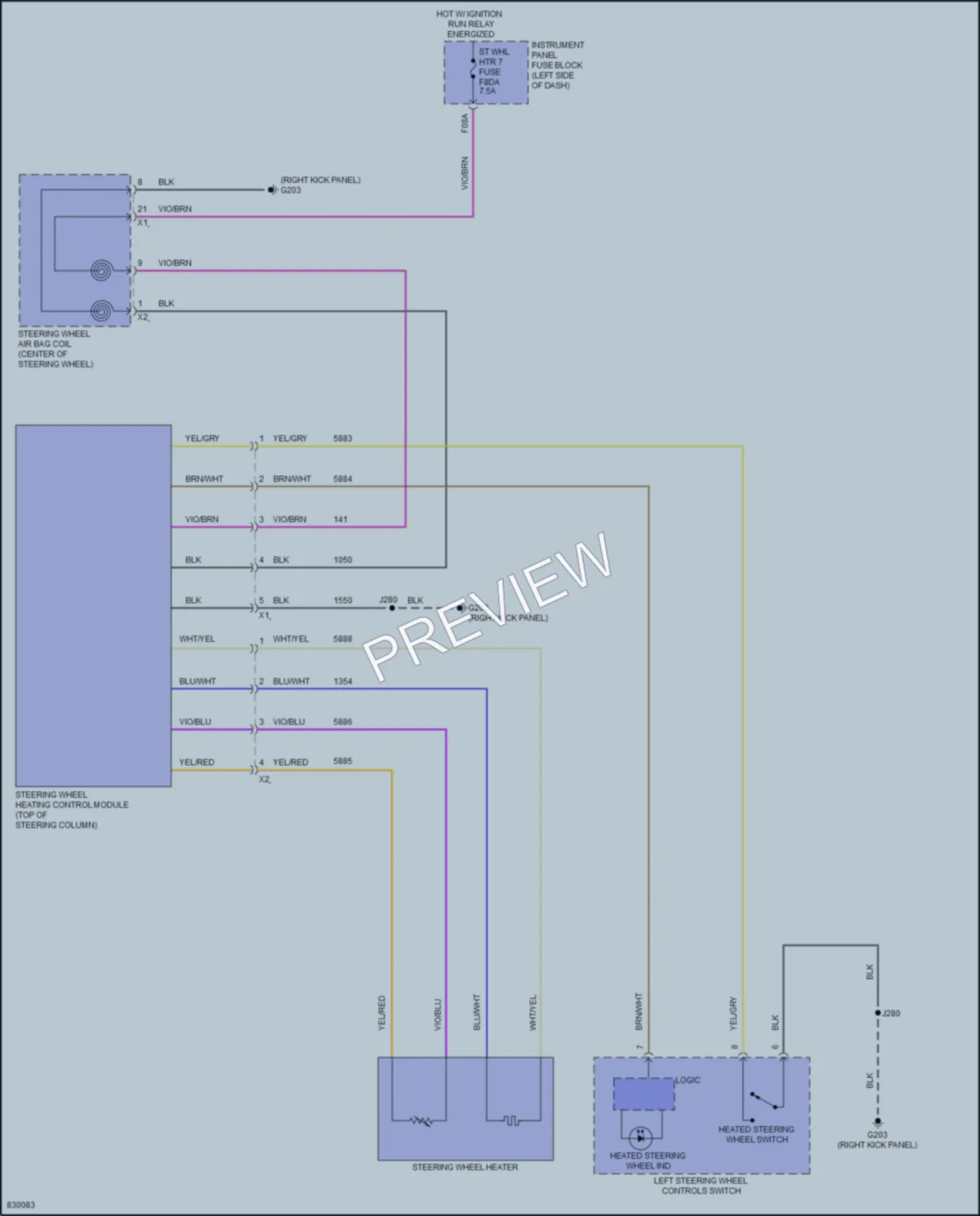 2023 Chevrolet TrailBlazer Power Seats wiring diagram preview