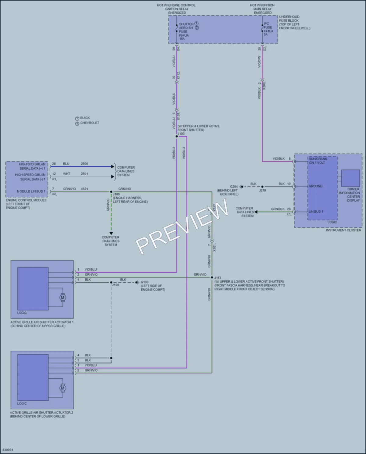 2023 Chevrolet Traverse Active Bodyworks wiring diagram preview