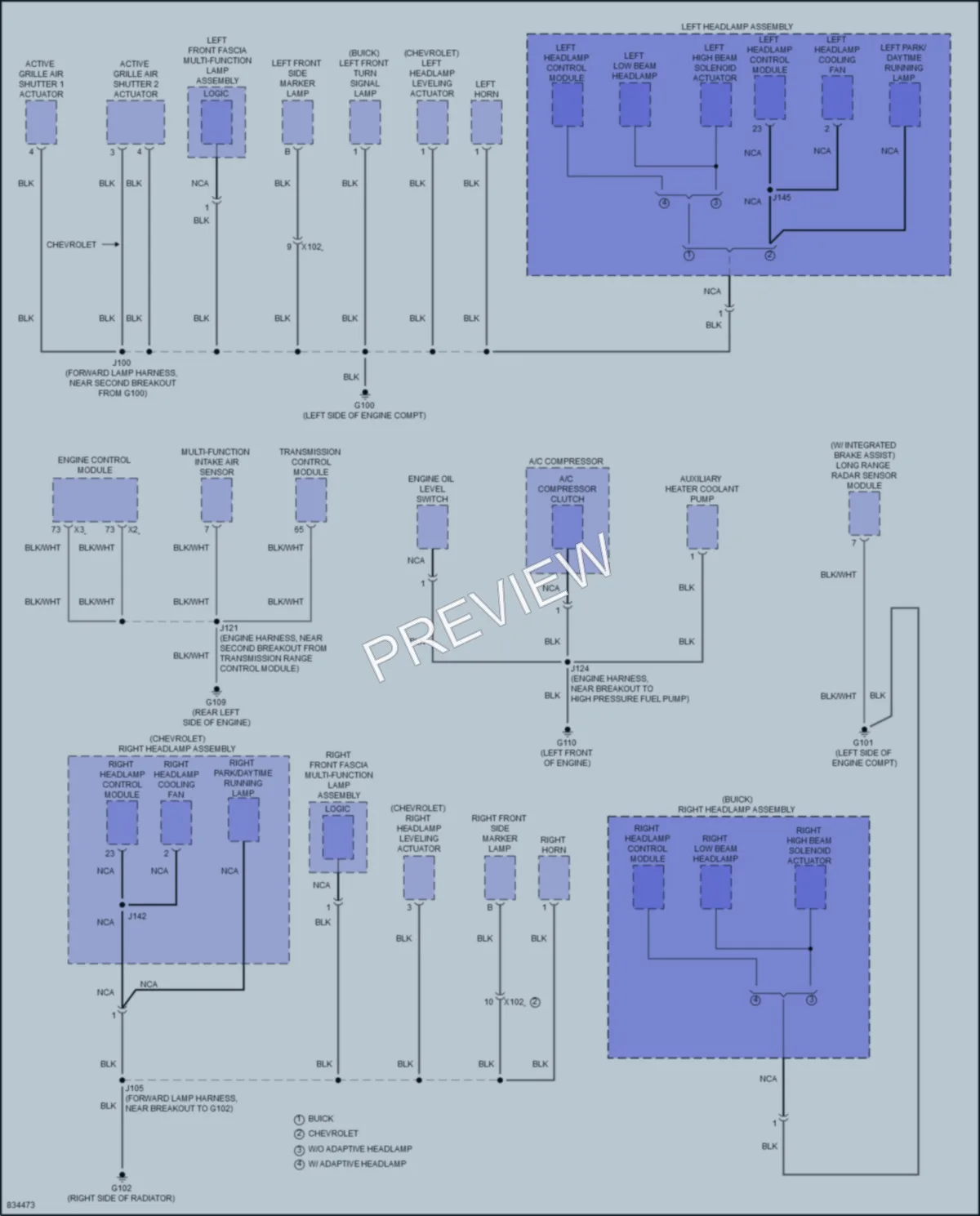 2023 Chevrolet Traverse Ground Distribution wiring diagram preview
