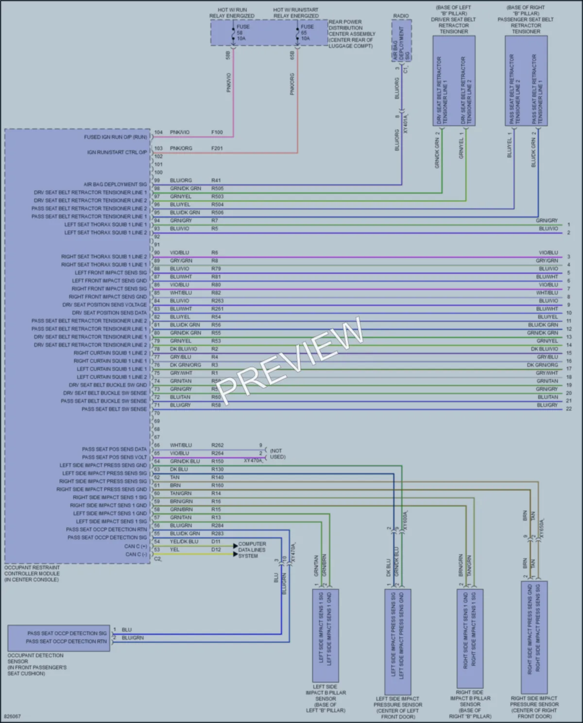 2023 Chrysler 300 Supplemental Restraints wiring diagram preview