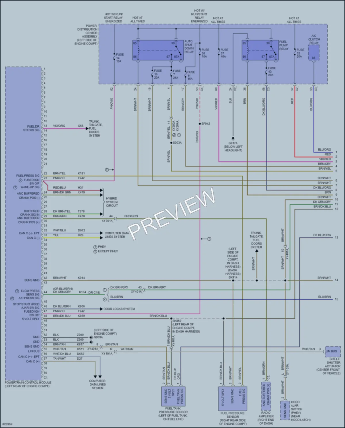 2023 Chrysler PacificaHybrid Engine Performance wiring diagram preview