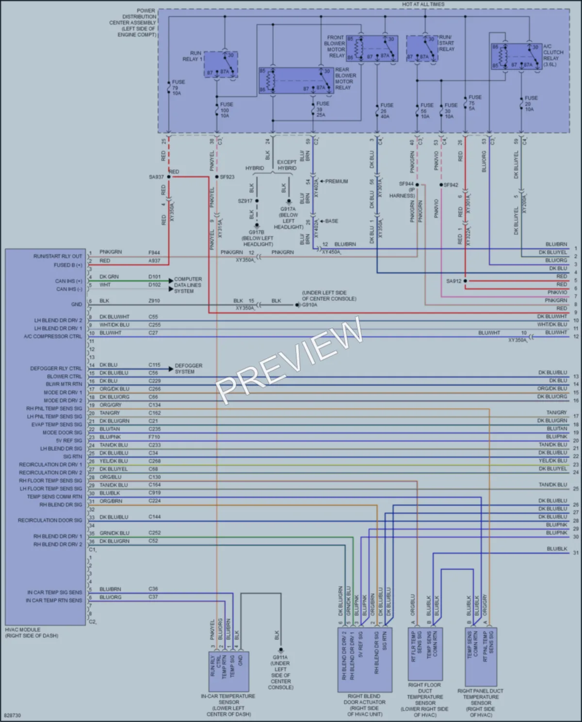 2023 Chrysler PacificaNew Air Conditioning wiring diagram preview