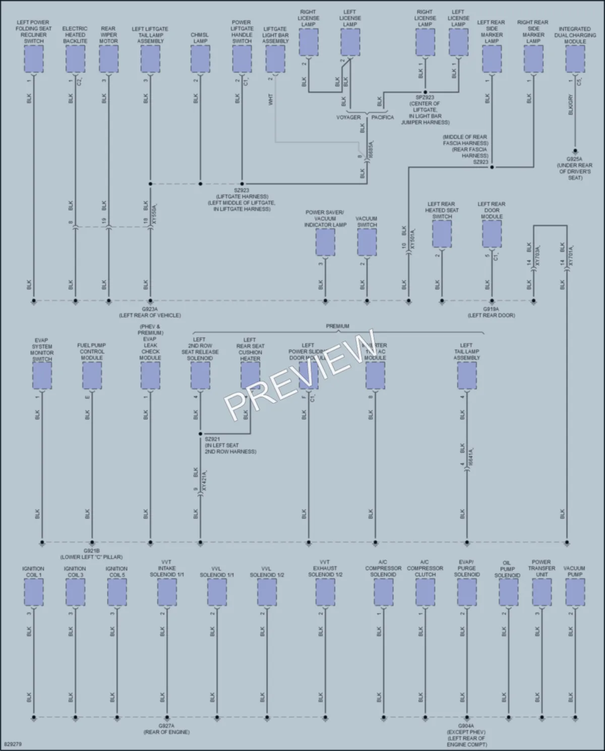 2023 Chrysler PacificaNew Ground Distribution wiring diagram preview