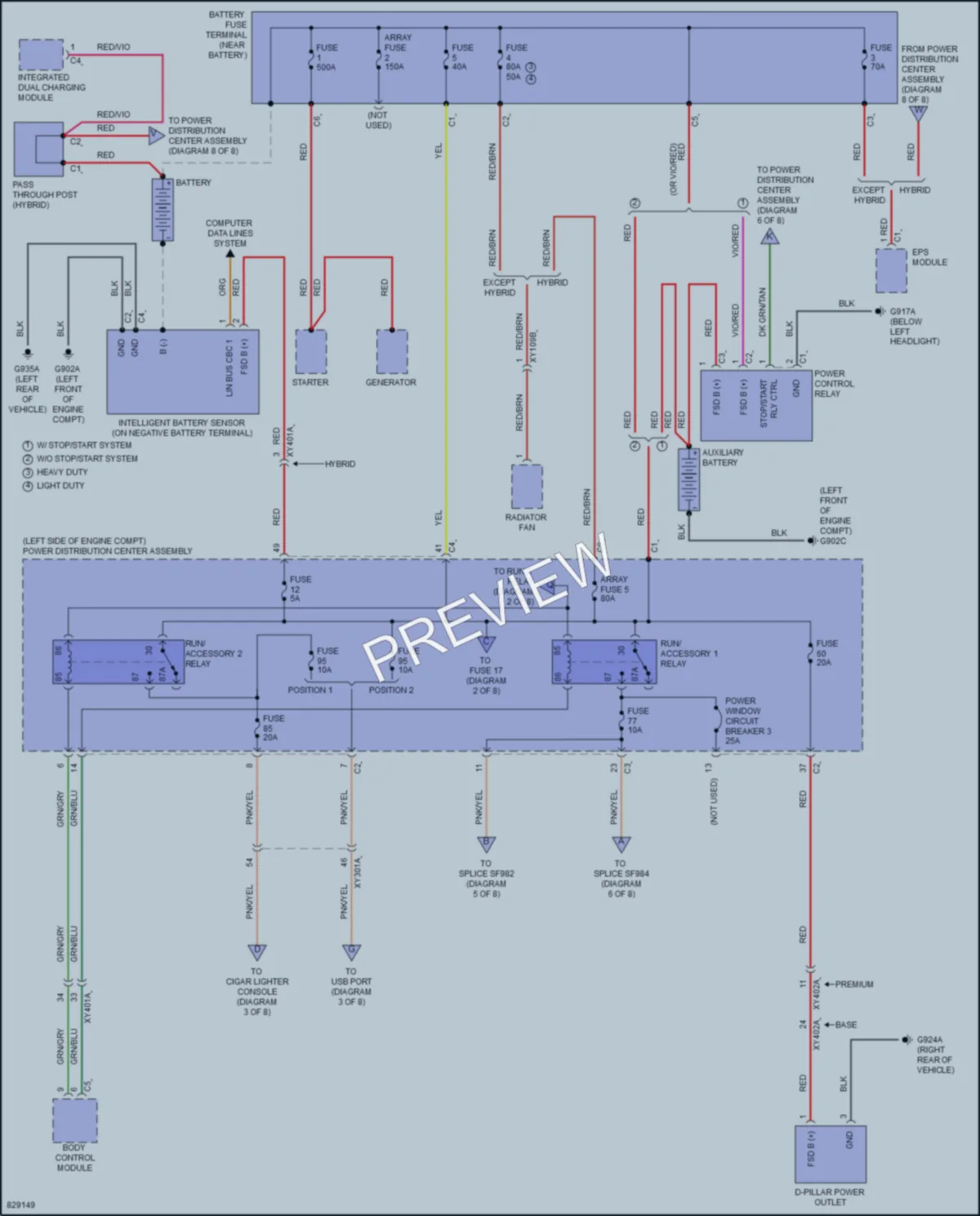 2023 Chrysler PacificaNew Power Distribution wiring diagram preview