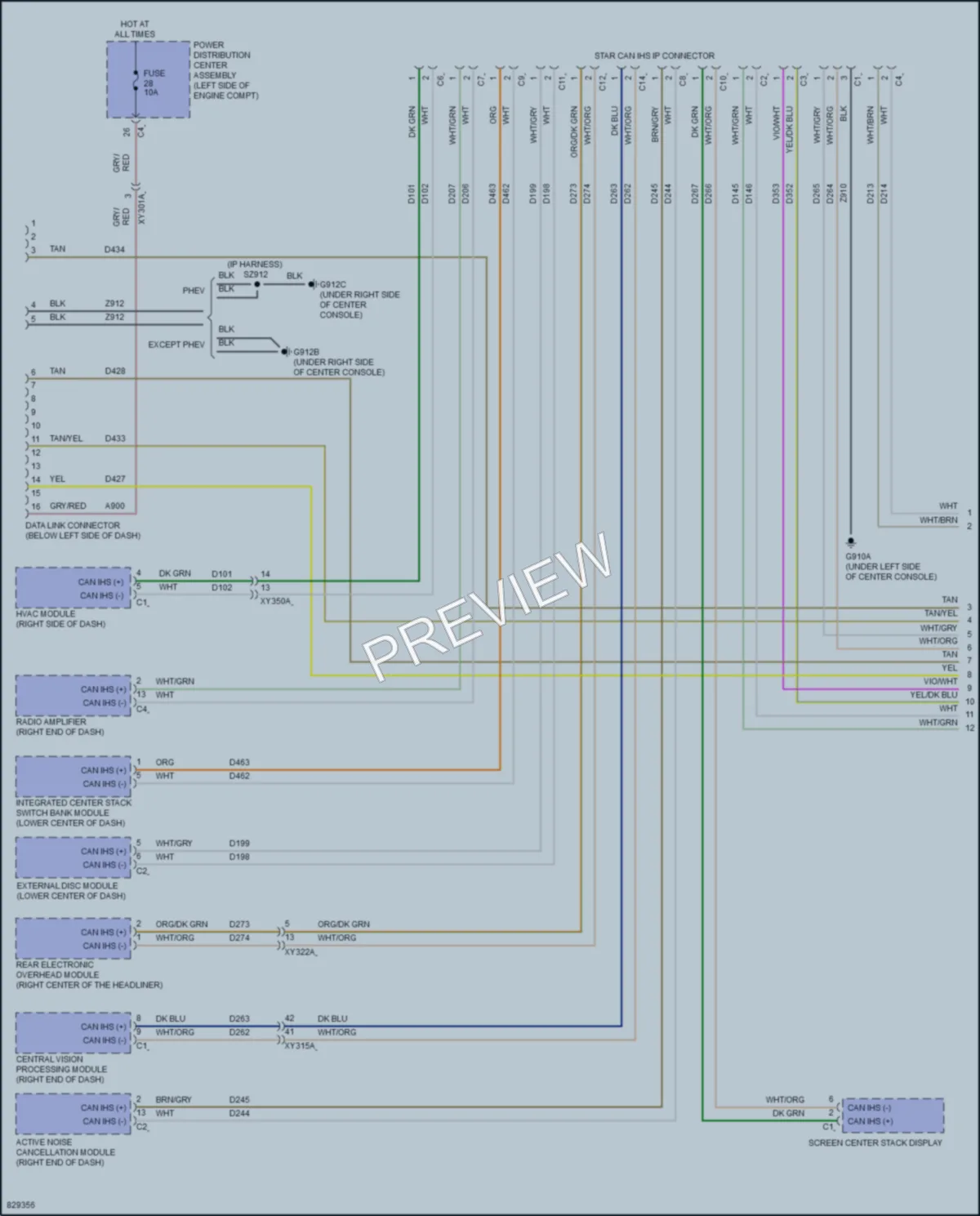 2023 Chrysler Voyager Computer Data Lines wiring diagram preview