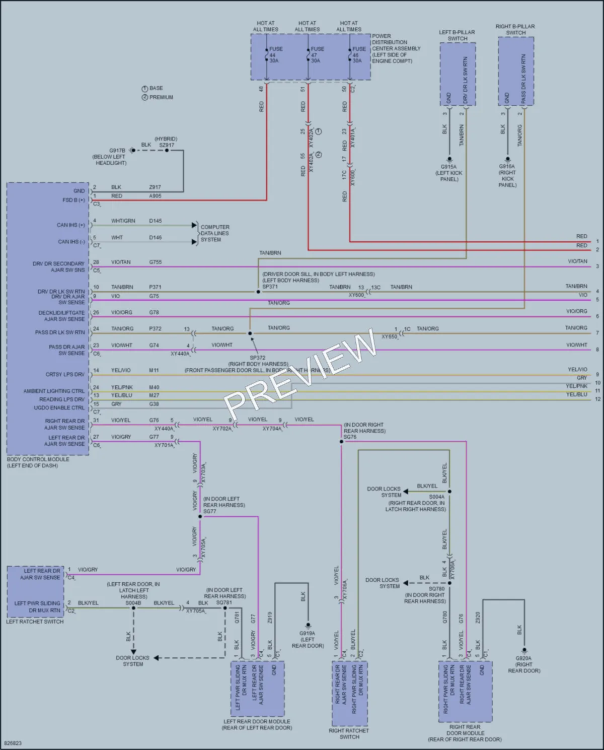 2023 Chrysler Voyager Interior Lights wiring diagram preview