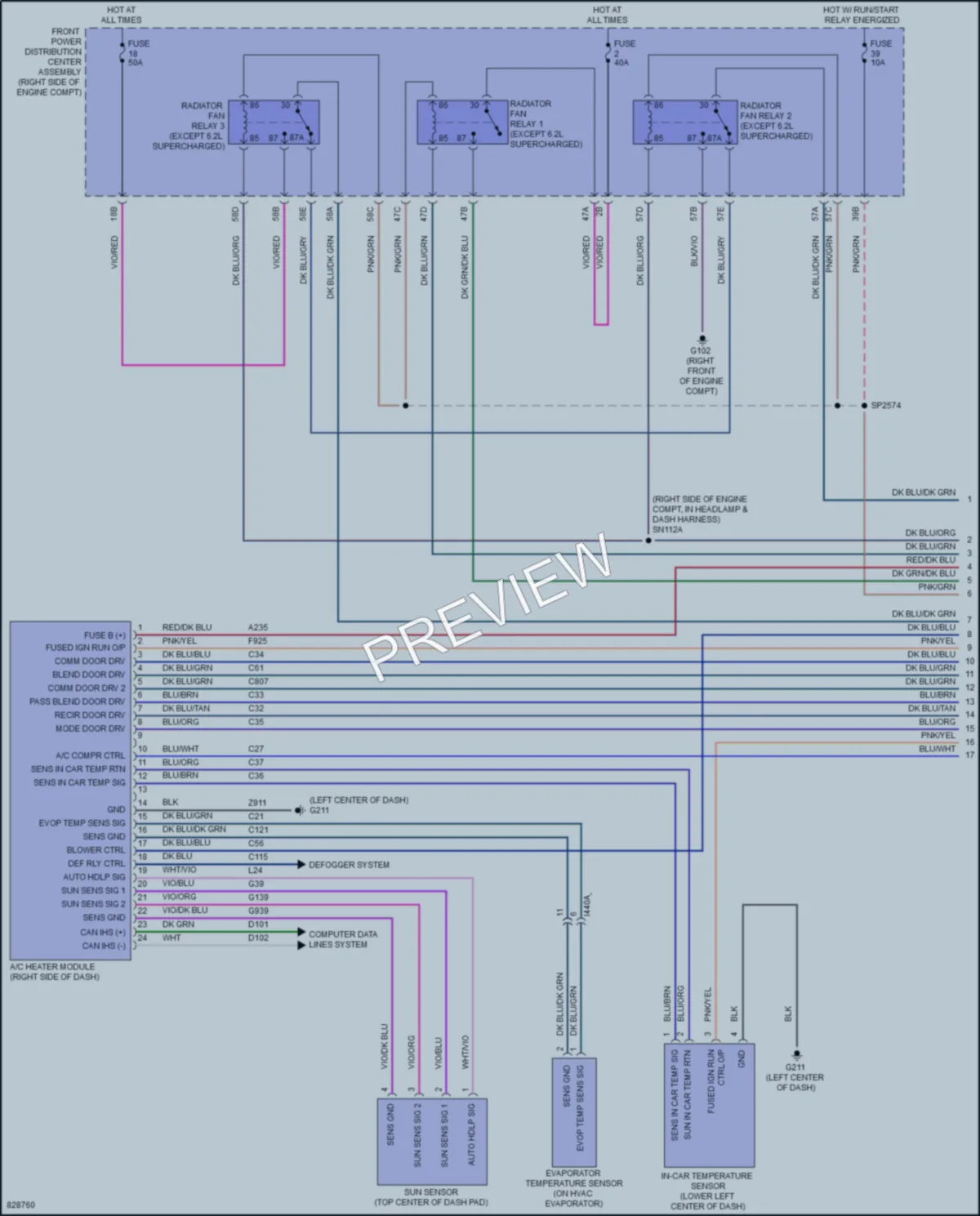 2023 Dodge Challenger Air Conditioning wiring diagram preview