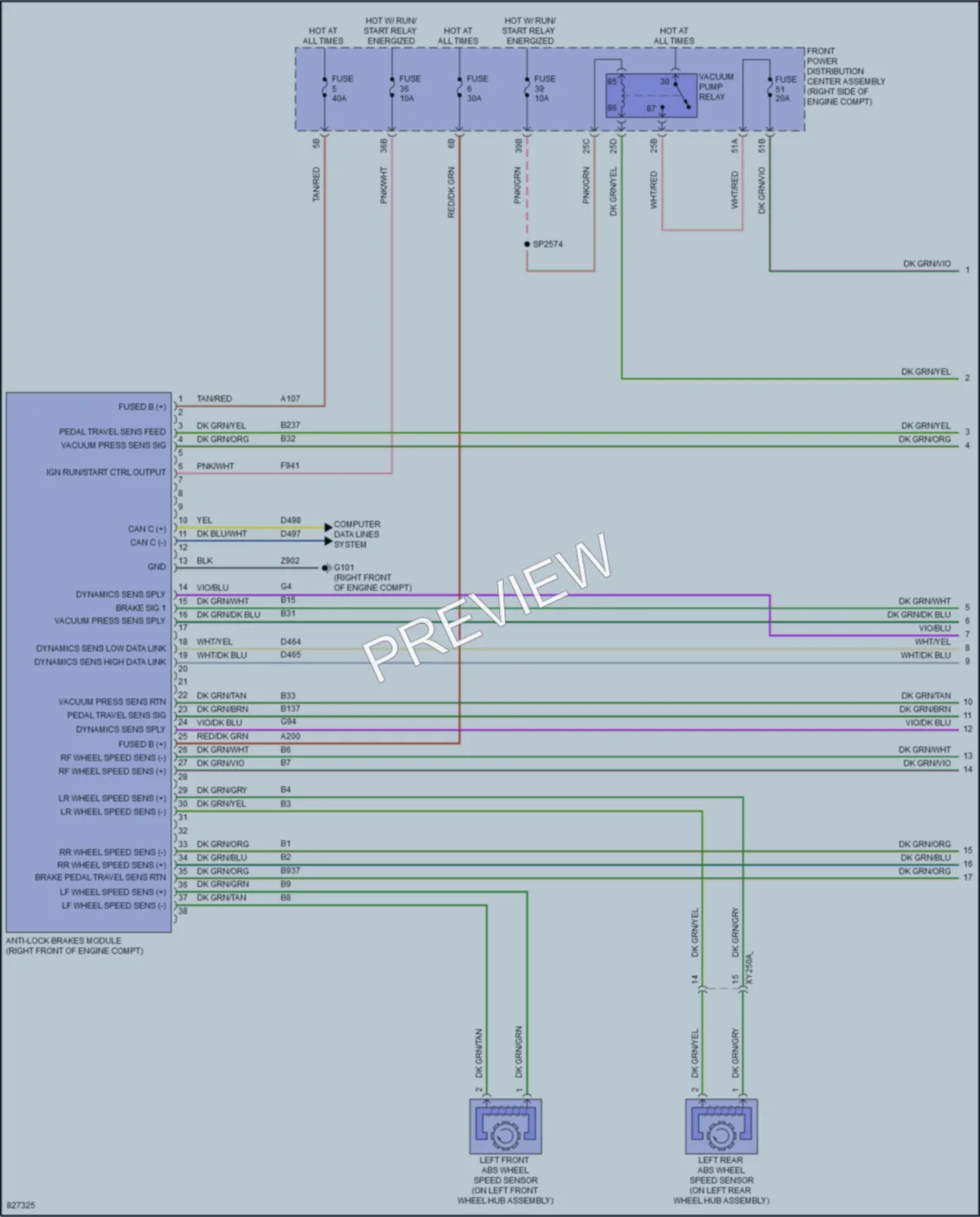 2023 Dodge Challenger Anti Lock Brakes wiring diagram preview