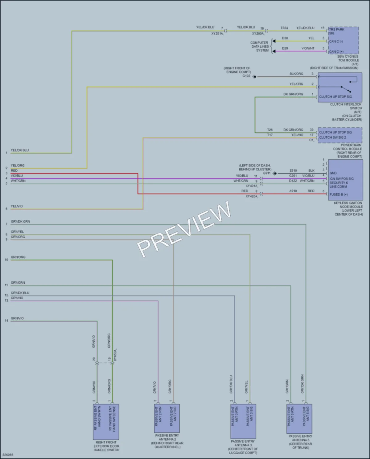 2023 Dodge Challenger Anti Theft wiring diagram preview