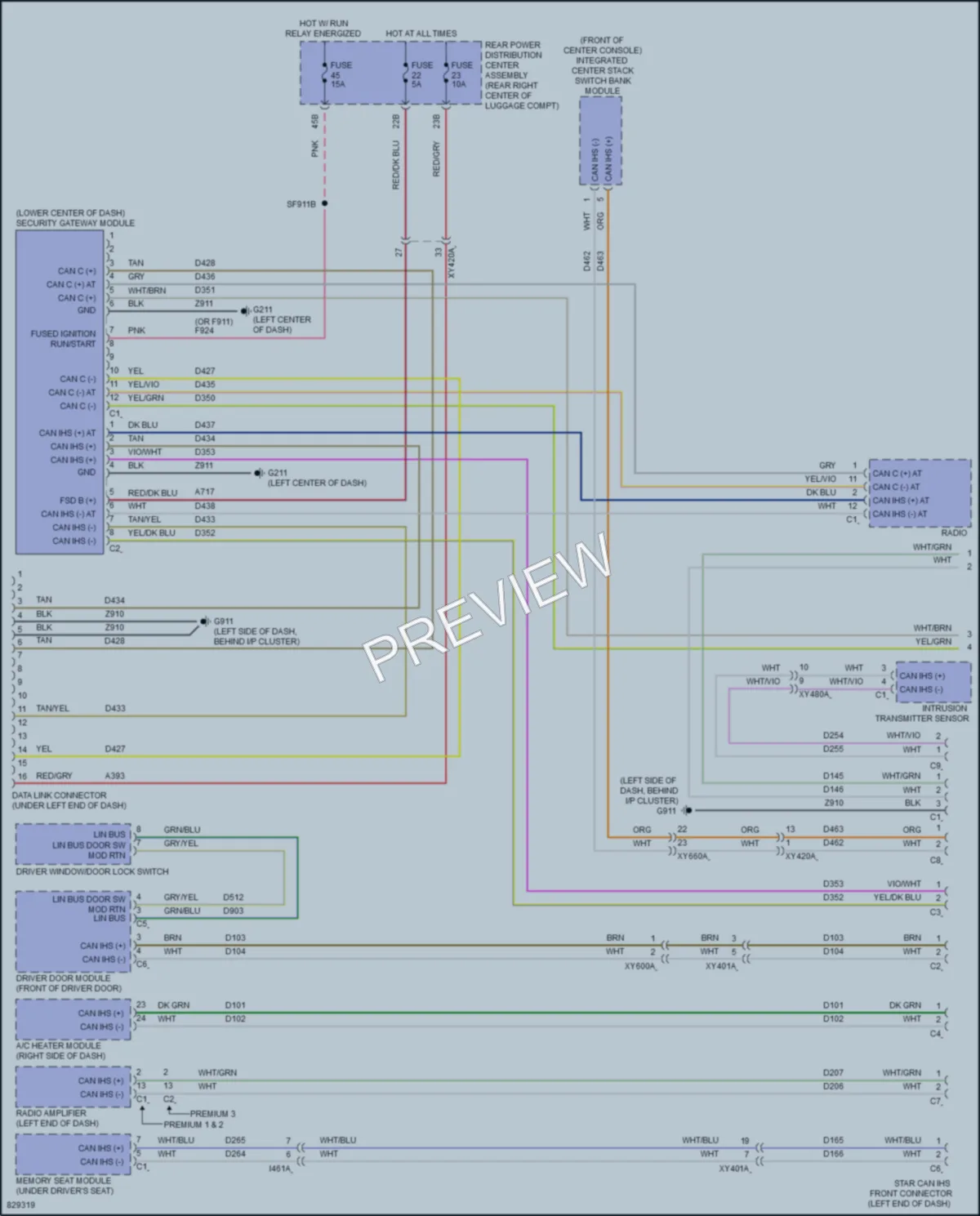 2023 Dodge Challenger Computer Data Lines wiring diagram preview