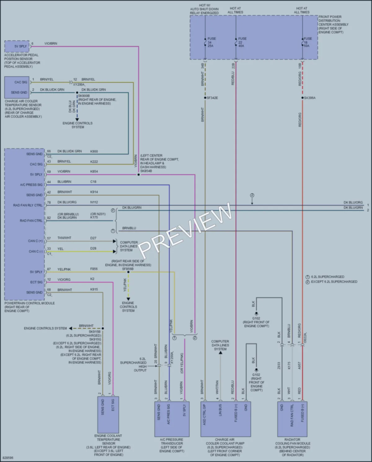 2023 Dodge Challenger Cooling Fan wiring diagram preview
