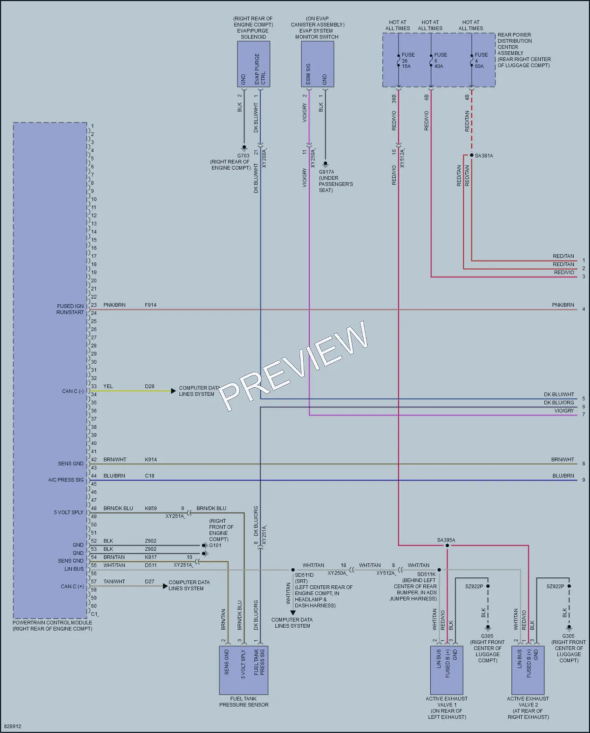 2023 Dodge Challenger Engine Performance wiring diagram preview