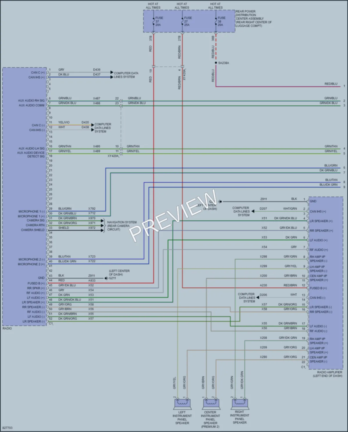 2023 Dodge Challenger Radio wiring diagram preview
