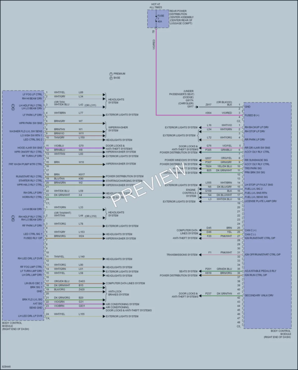 2023 Dodge Charger Body Control Modules wiring diagram preview