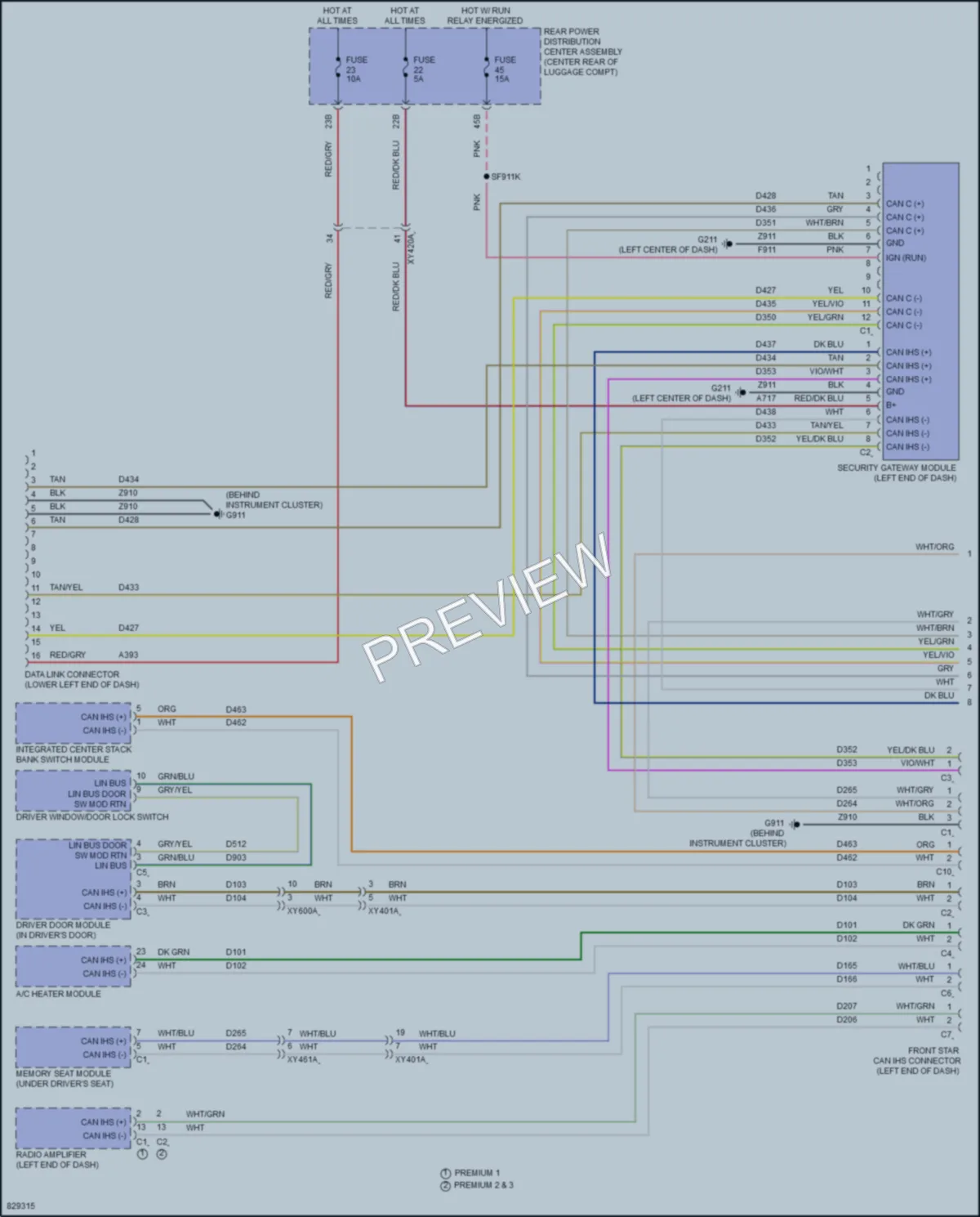 2023 Dodge Charger Computer Data Lines wiring diagram preview