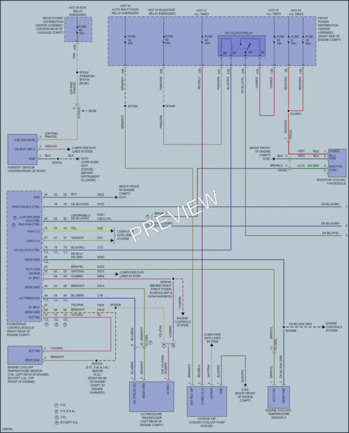 2023 Dodge Charger Cooling Fan wiring diagram preview