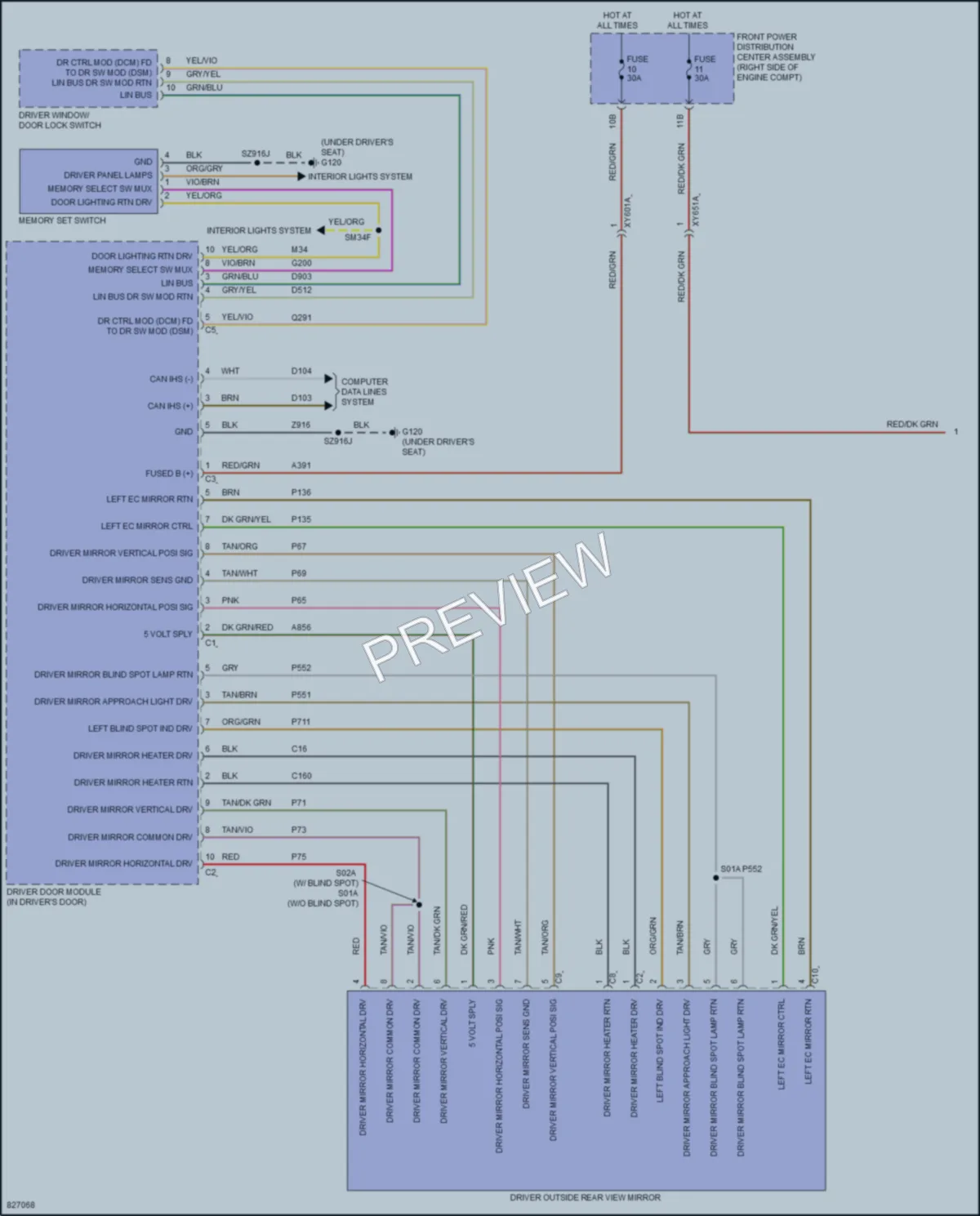 2023 Dodge Charger Memory Systems wiring diagram preview
