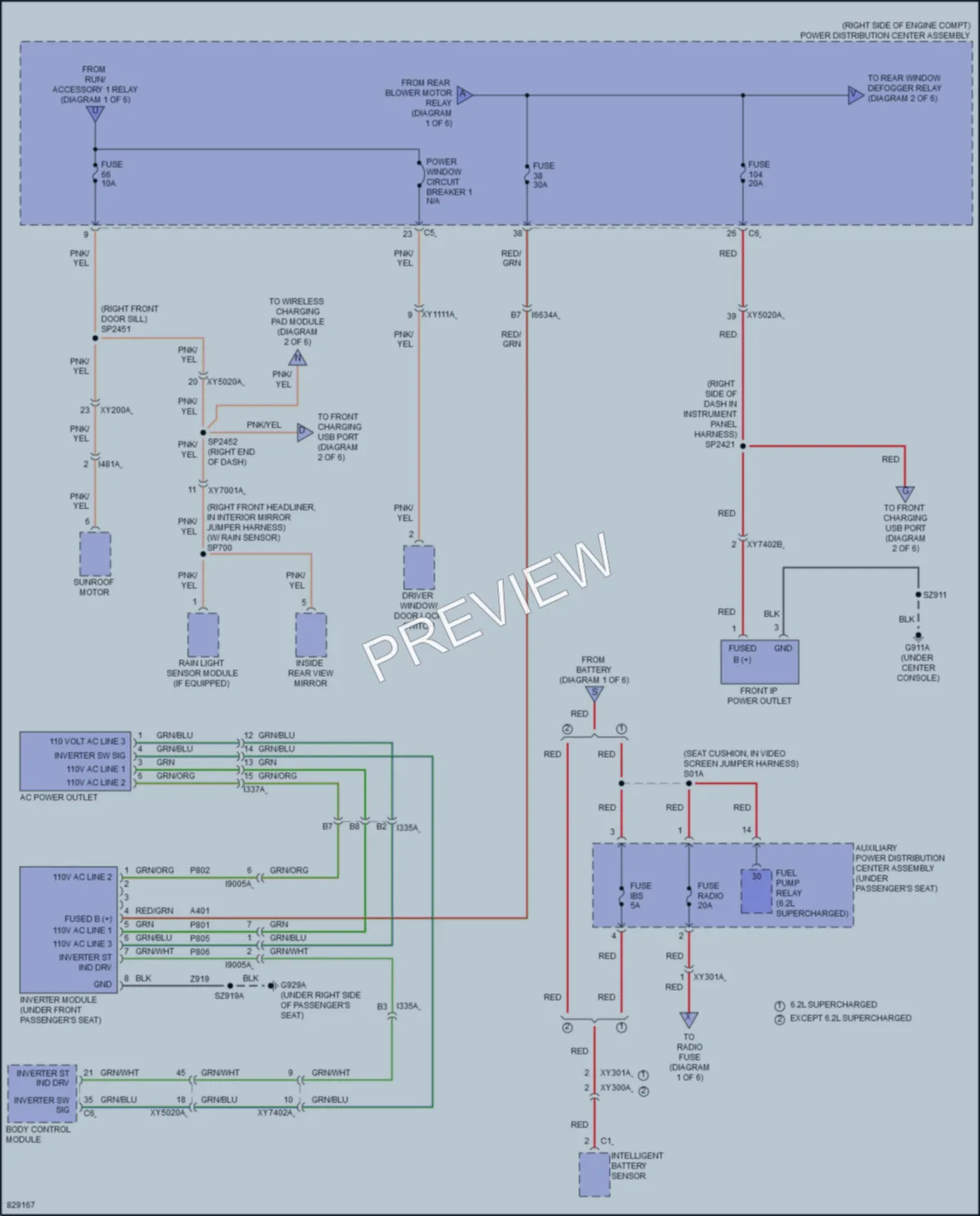2023 Dodge Durango Power Distribution wiring diagram preview