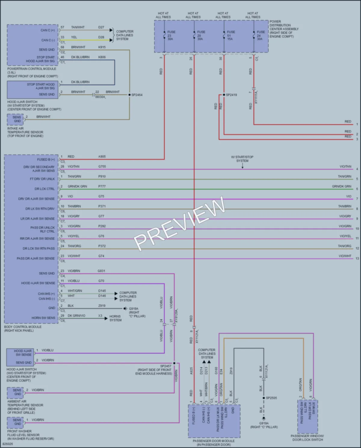 2023 Dodge DurangoPursuit Anti Theft wiring diagram preview