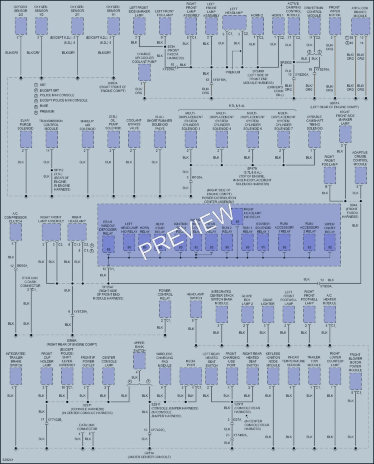 2023 Dodge DurangoPursuit Ground Distribution wiring diagram preview