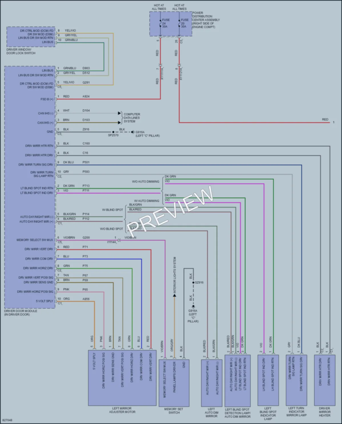 2023 Dodge DurangoPursuit Memory Systems wiring diagram preview