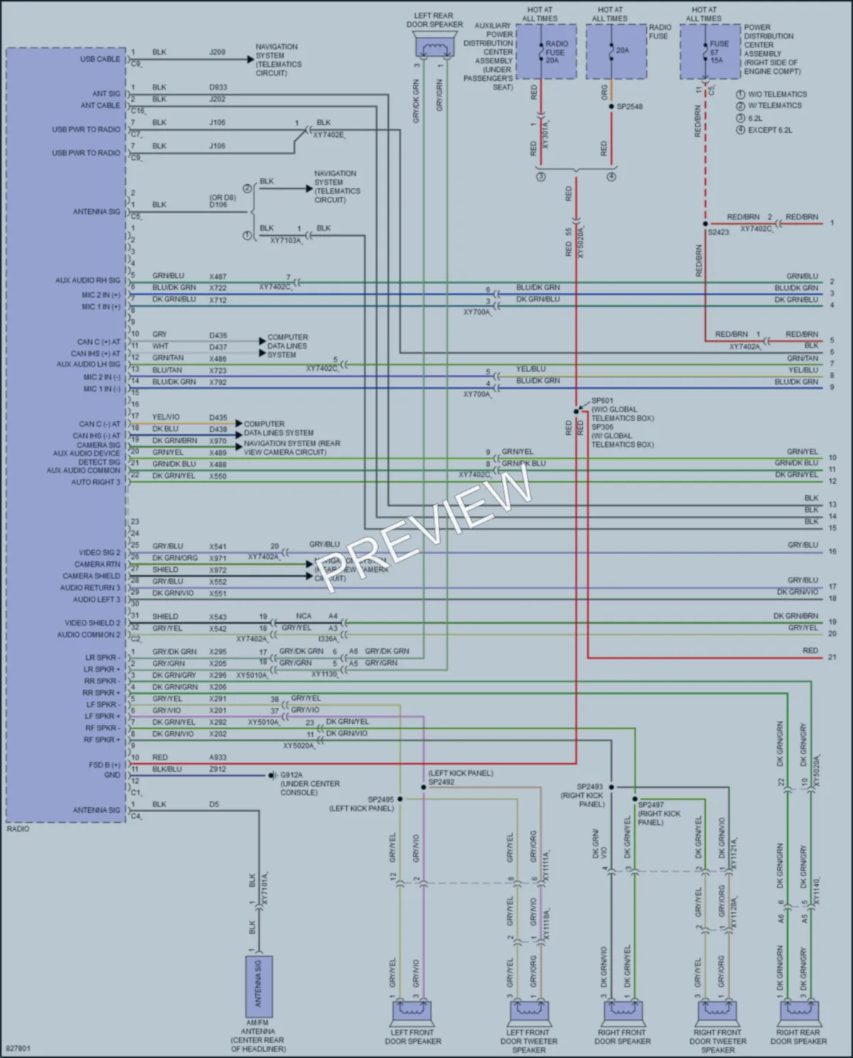 2023 Dodge DurangoPursuit Radio wiring diagram preview