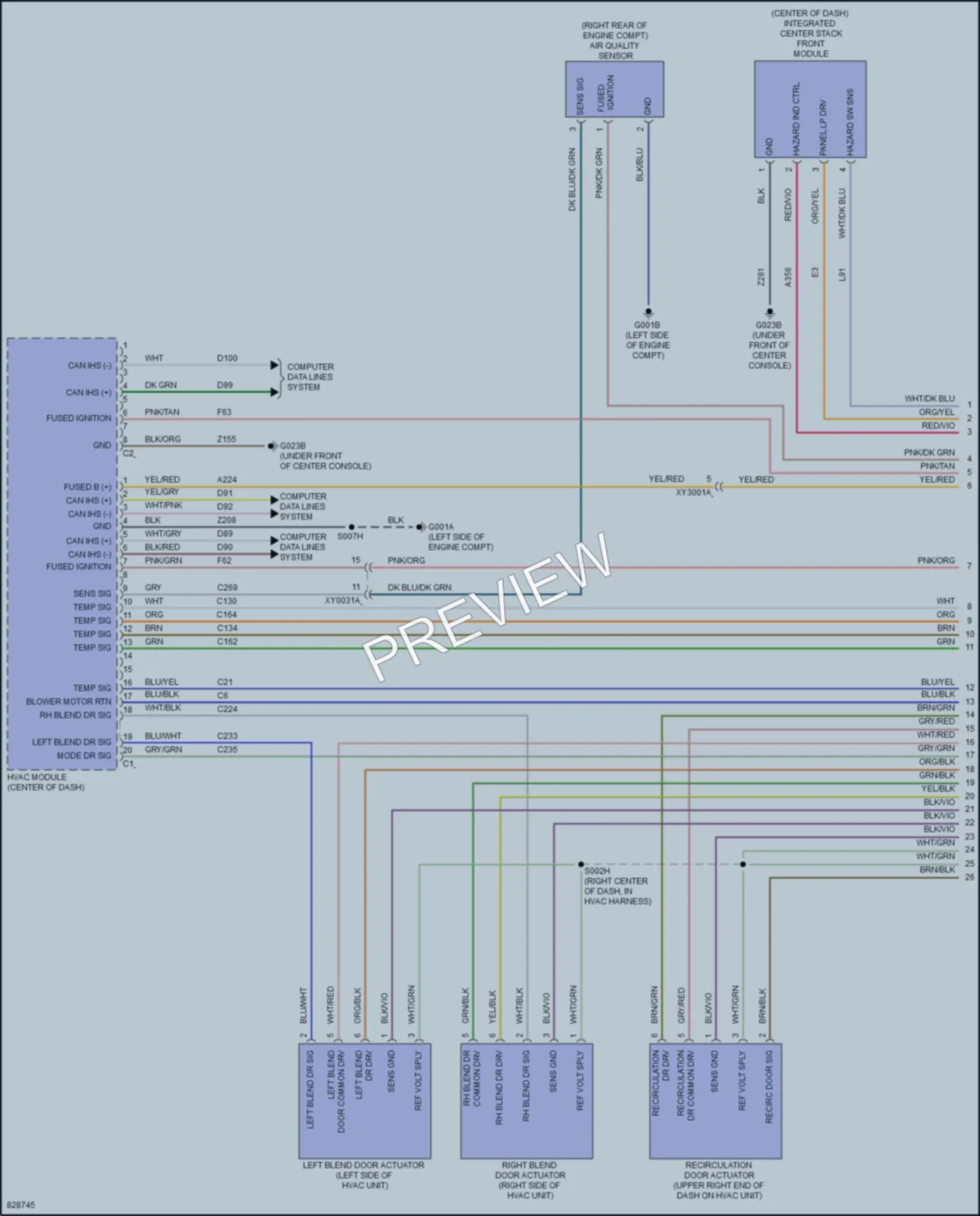 2023 Dodge Hornet Air Conditioning wiring diagram preview