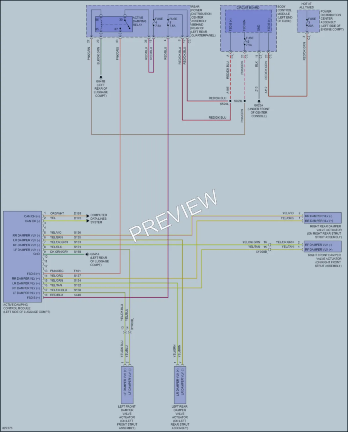 2023 Dodge Hornet Electronic Suspension wiring diagram preview