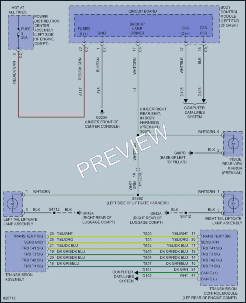 2023 Dodge Hornet Exterior Lights wiring diagram preview
