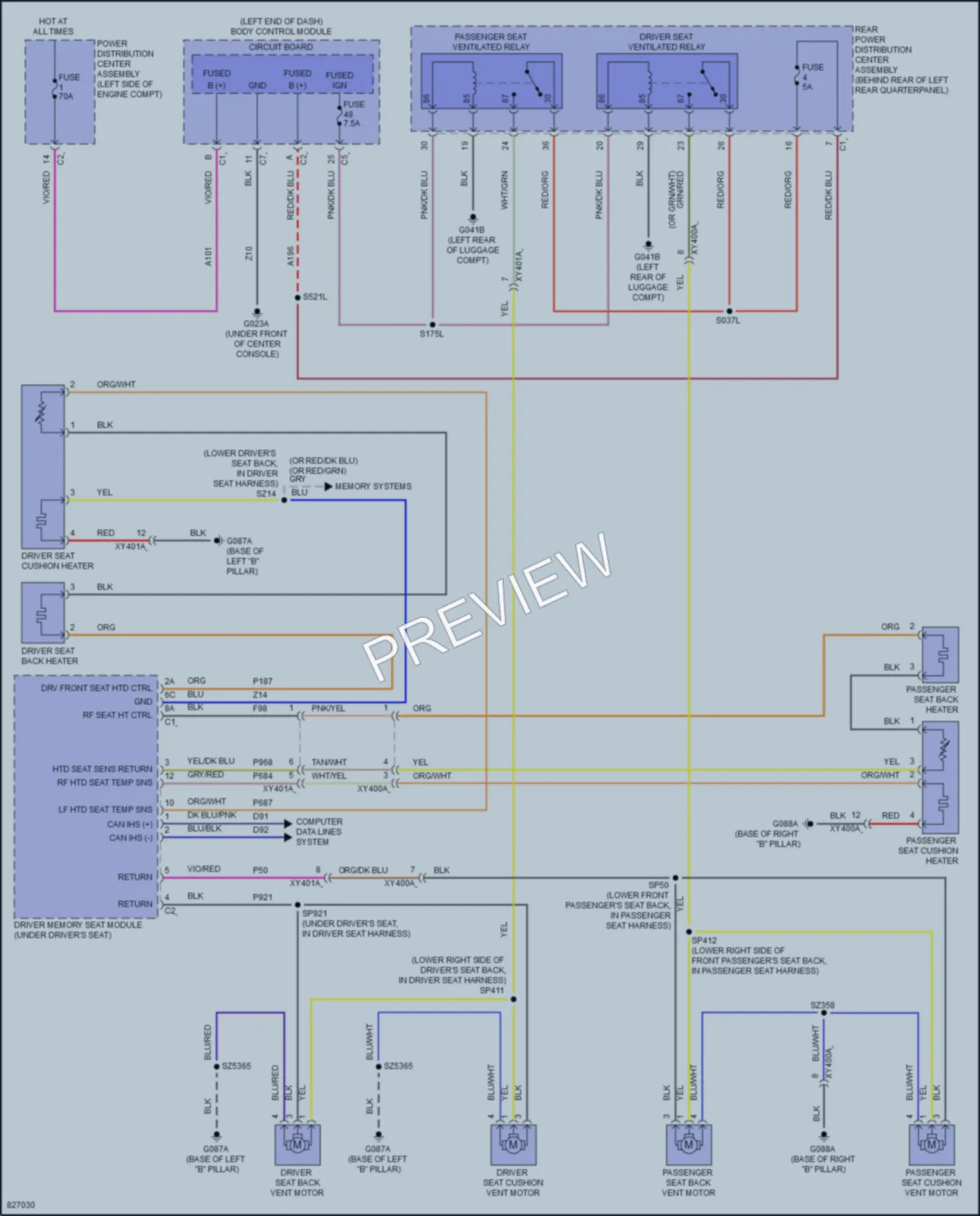 2023 Dodge Hornet Power Seats wiring diagram preview