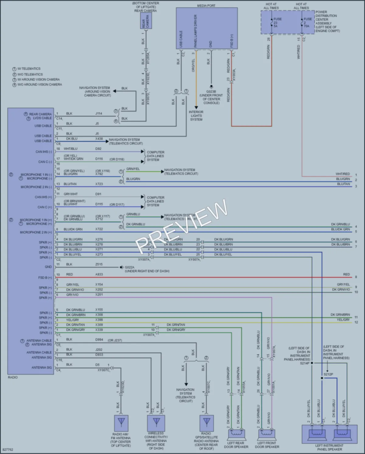 2023 Dodge Hornet Radio wiring diagram preview