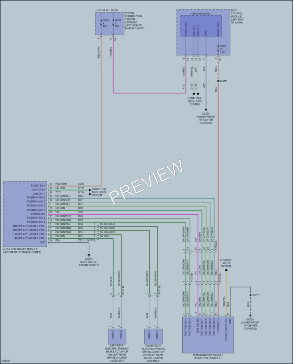2023 Dodge Hornet Shift Interlock wiring diagram preview