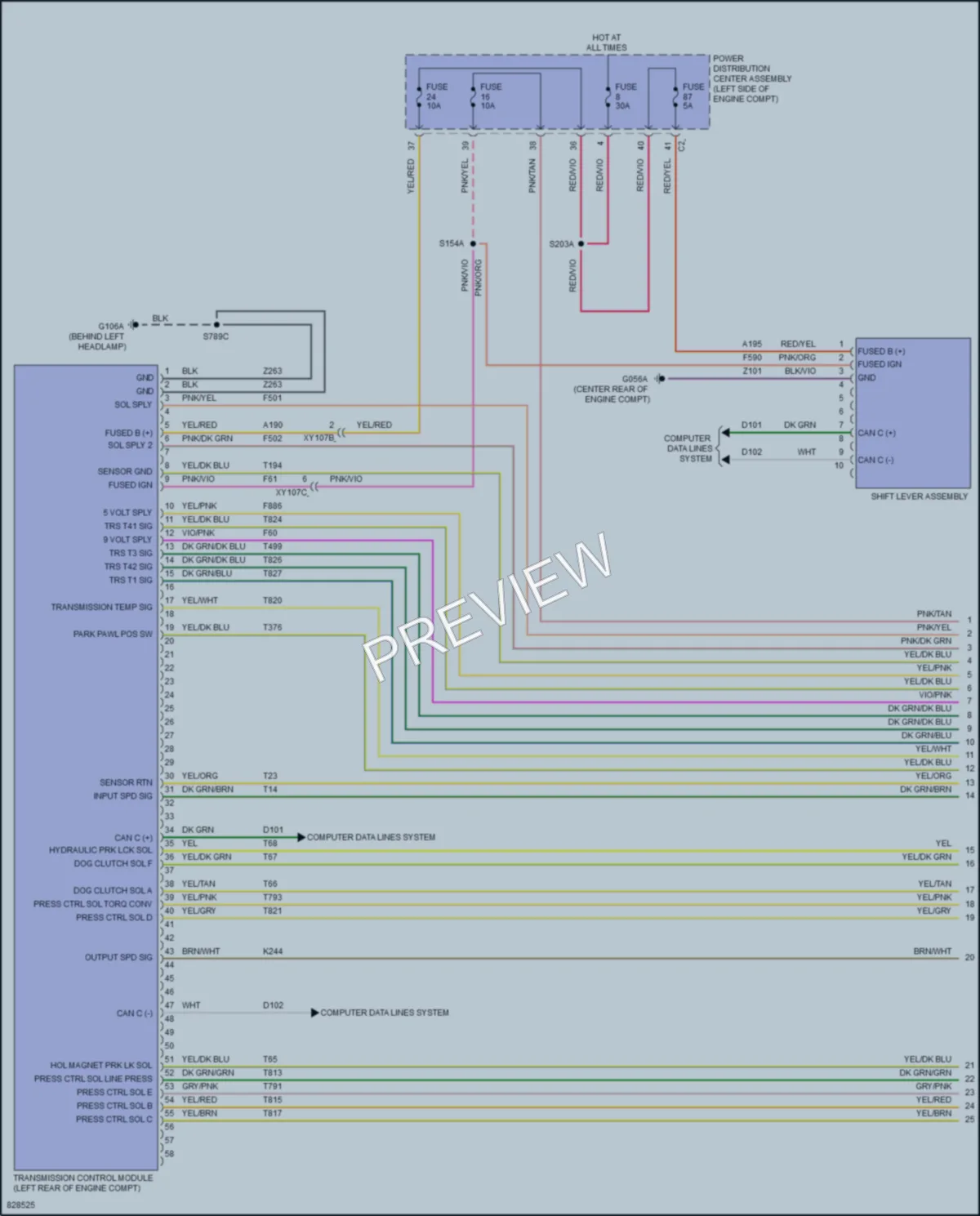 2023 Dodge Hornet Transmission wiring diagram preview